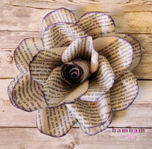 Load image into Gallery viewer, Book Page Paper Flower
