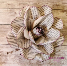 Load image into Gallery viewer, Sheet Music Paper Flower
